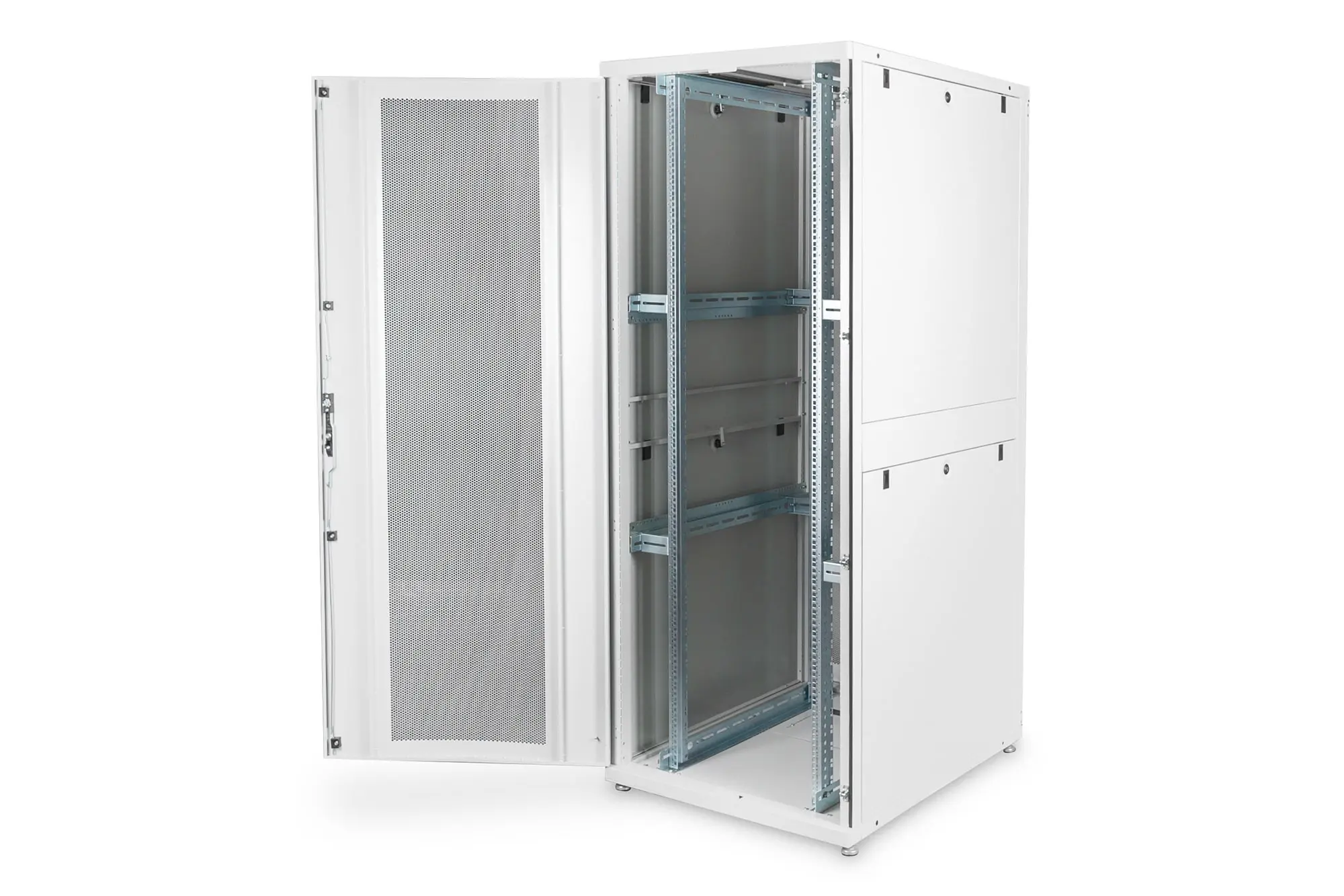 DIGITUS 42HE Serverschrank 1970x800x1000 mm grau RAL7035 perforierte Tür