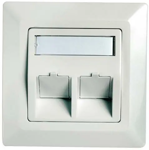 Produktfoto 1 von Modul-Aufnahme 80x80 2-fach Up/50 BR alpinweiß
