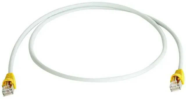 Produktfoto 1 von Patchkabel S/FTP Cat.7, 3,0m Tülle gelb, LSZH grau, Cross-Over GBE