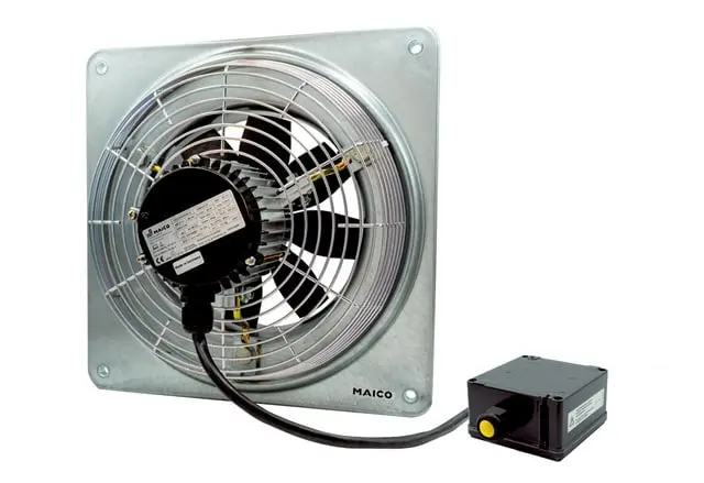 Axialwandventilator, Platte, Wechselstrom, Ex-Schutz, DN200