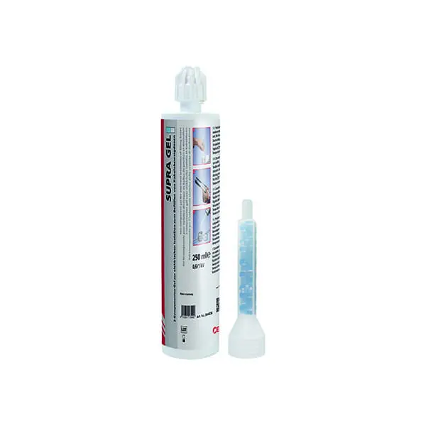 Produktfoto 1 von 2-Komponenten-Gel auf Silikonbasis, gebrauchsfertig mit Statikmischer für kl