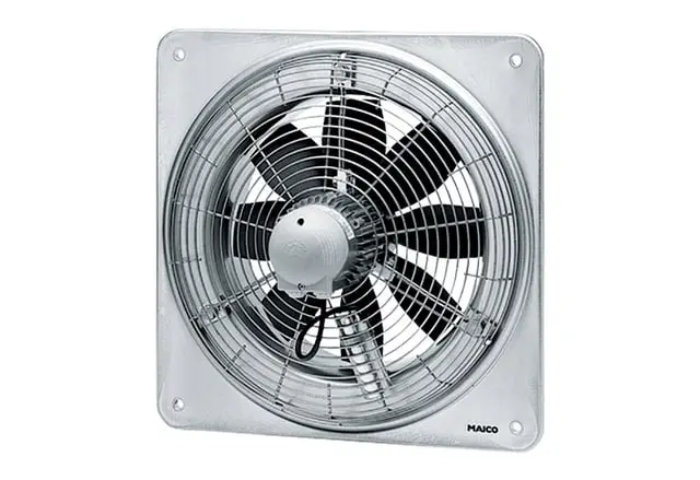 Produktfoto 1 von Axial-Wandventilator, quadrat. Wandplatte, Drehstrom, DN400
