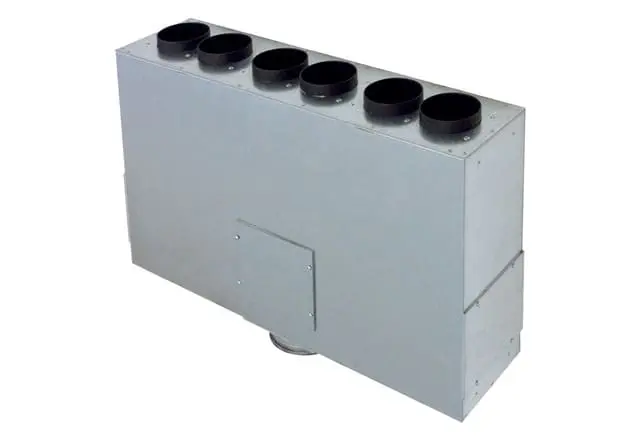 Produktfoto 1 von Luftverteiler aus Blech, 6 Anschlüsse, Anschluss Flexrohr MF-F75