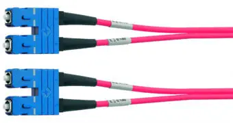 Produktfoto 1 von Duplex-Rangierkabel 9/125 OS2, L=3 m 2xSC Duplex Stecker, blau