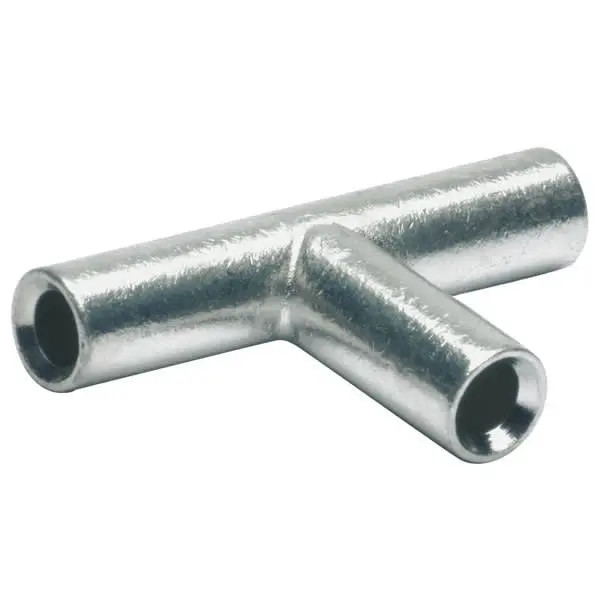 Produktfoto 1 von Stoßverbinder,T-Form,für Massivleiter,10qmm, E-Cu,galvanisch verz