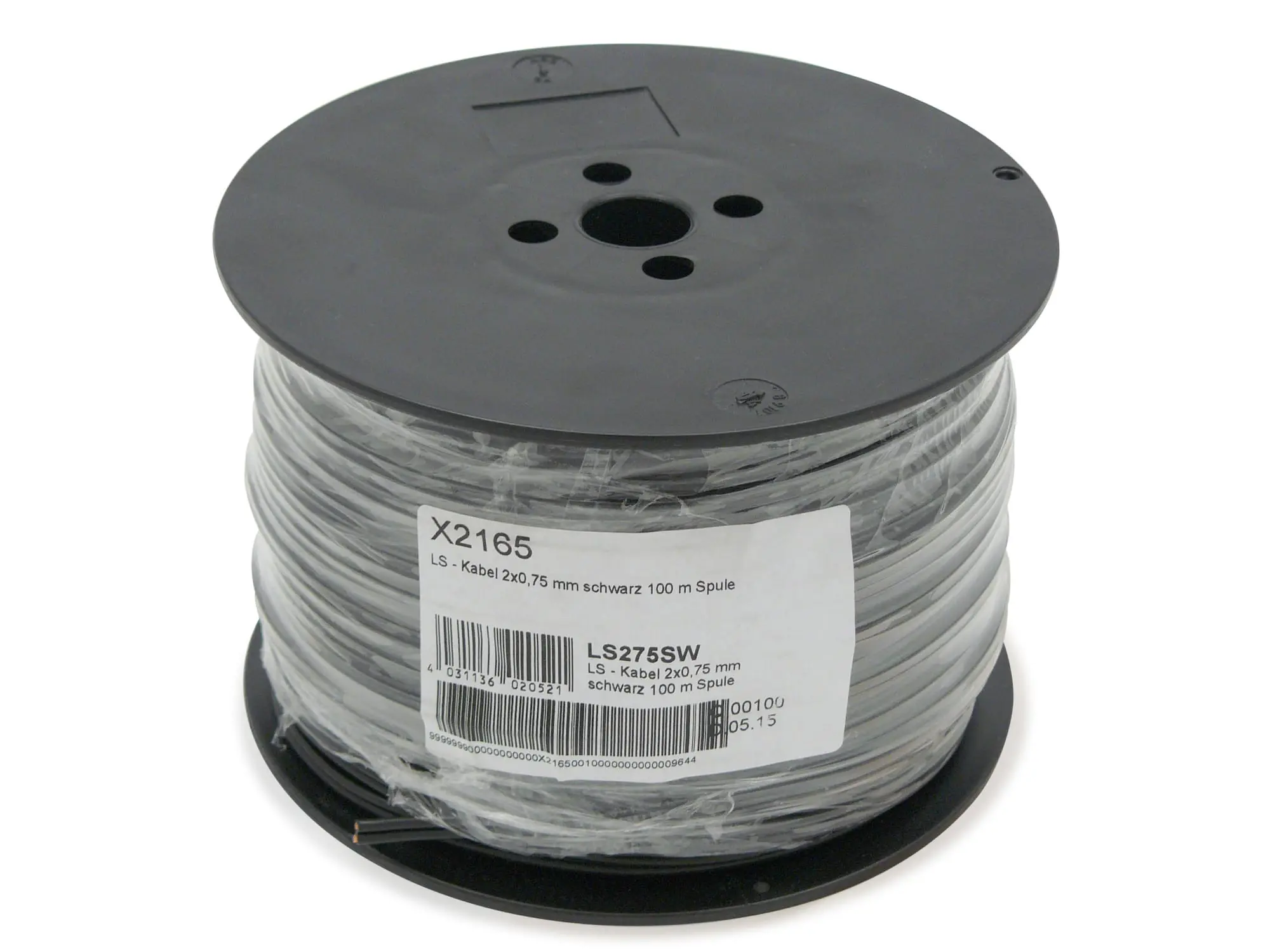 Produktfoto 1 von LS-Kabel 2x0,75mm schwarz 100m Spule