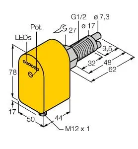 Produktfoto 1 von Strömungssensor Eintauchsensor mit integrierter Auswerteelektronik
