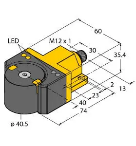 Produktfoto 1 von Induktiver Winkelsensor mit zwei programmierbaren Schaltausgängen