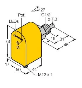 Produktfoto 1 von Strömungssensor Eintauchsensor mit integrierter Auswerteelektronik