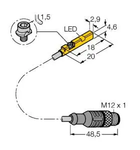 Produktfoto 1 von Magnetfeld-Sensor für Pneumatikzylinder