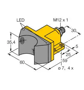 Produktfoto 1 von Induktiver Doppelsensor für Schwenkantriebe