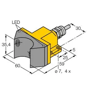 Produktfoto 1 von Induktiver Doppelsensor für Schwenkantriebe