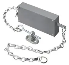 Produktfoto 1 von Kettenzug-Türöffner 12V~/= 8 Ohm (1,5A) Kette ca. 1m, Kasten 62(T)x120x25mm