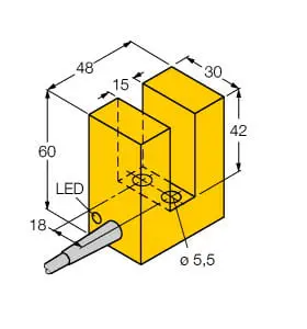 Produktfoto 1 von Induktiver Sensor schlitzförmig KEMA 02 ATEX 1090X