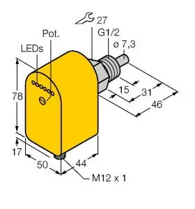 Produktfoto 1 von Strömungssensor Eintauchsensor mit integrierter Auswerteelektronik