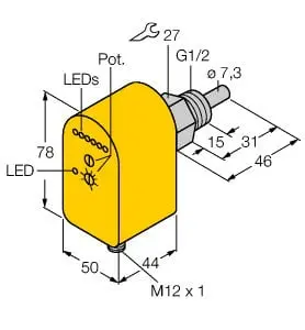 Produktfoto 1 von Strömungssensor Eintauchsensor mit integrierter Auswerteelektronik