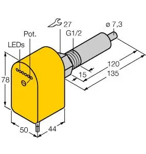 Produktfoto 1 von Strömungssensor Eintauchsensor mit integrierter Auswerteelektronik