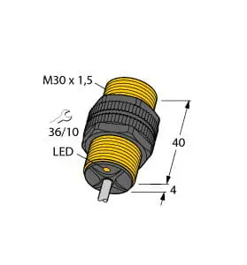 Produktfoto 1 von Induktiver Sensor mit erweitertem Temperaturbereich KEMA 02 ATEX 1090X