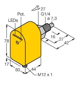 Produktfoto 1 von Strömungssensor Eintauchsensor mit integrierter Auswerteelektronik