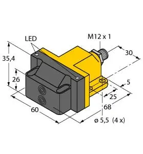 Produktfoto 1 von Induktiver Doppelsensor für Schwenkantriebe