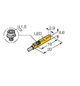 Produktfoto 1 von Magnetfeld-Sensor für Pneumatikzylinder
