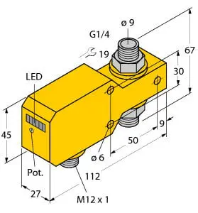 Produktfoto 1 von Strömungssensor Inline-Sensor mit integrierter Auswerteelektronik