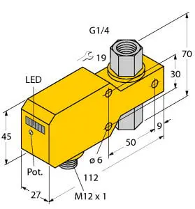 Produktfoto 1 von Strömungssensor Inline-Sensor mit integrierter Auswerteelektronik