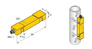 Produktfoto 1 von Induktiver Sensor Erkennung von kleinen, schnellen, im Schlauch geführten Teilen