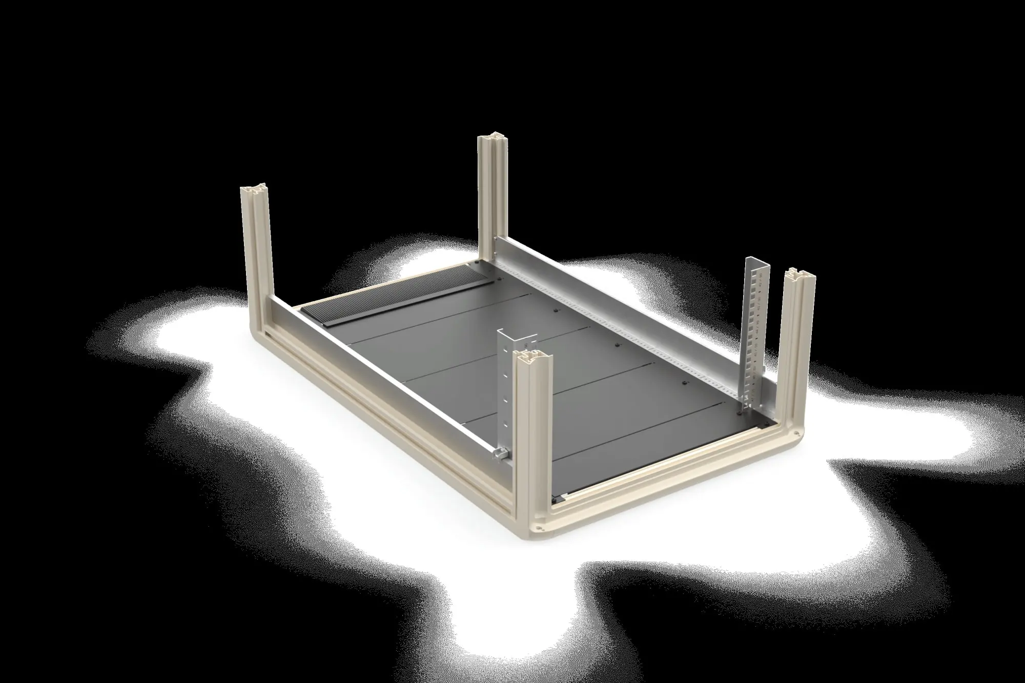 Produktfoto 1 von Bodenblechpaket 600x1000mm schwarz