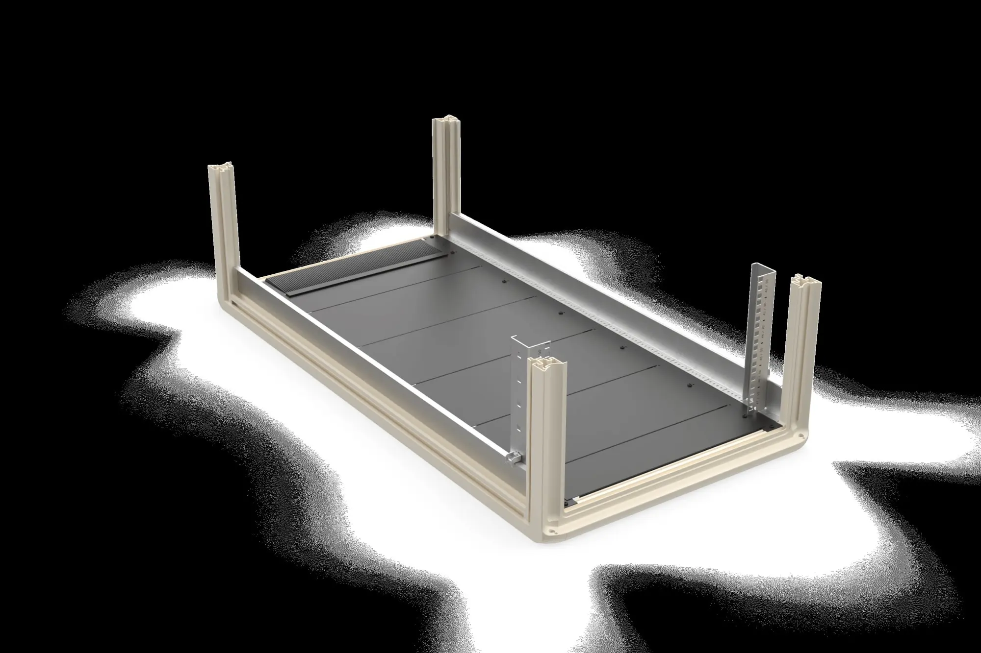 Produktfoto 1 von Bodenblechpaket 600x1200mm schwarz