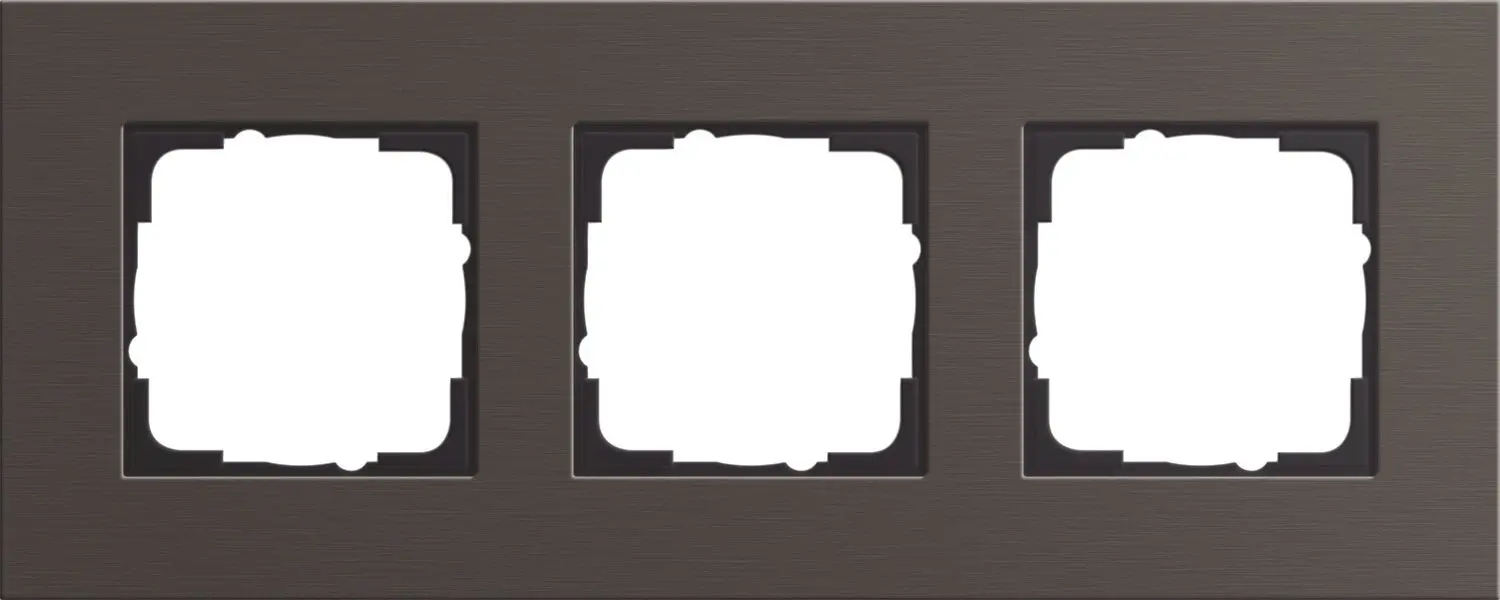 Produktfoto 1 von Abdeckrahmen 3fach Esprit aluminium Braun
