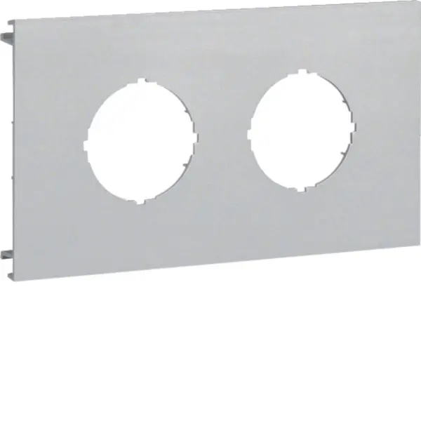 Produktfoto 1 von Blende 2-fach d=45mm für UP-Einsatz ohne Rahmen PVC BR Oberteil 100mm lichtgrau