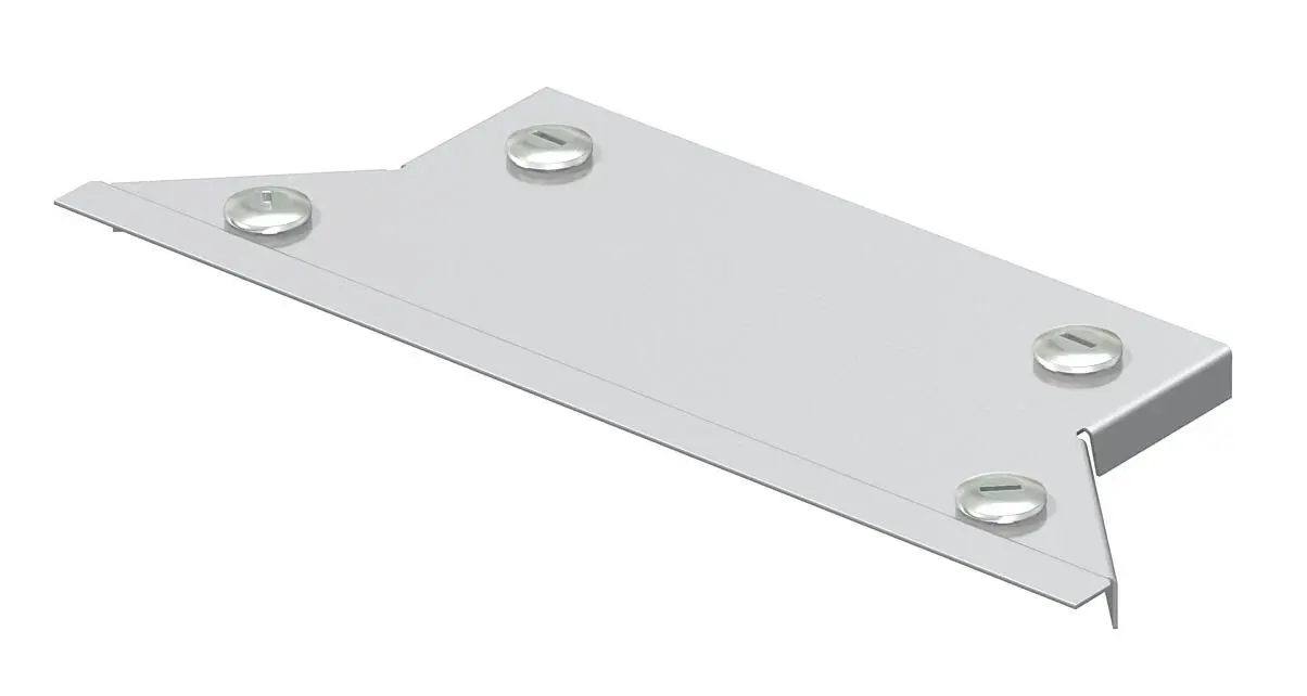 Produktfoto 1 von Deckel Anbau-Abzweigstück 100mm V2A m.Drehriegeln f.RAA100