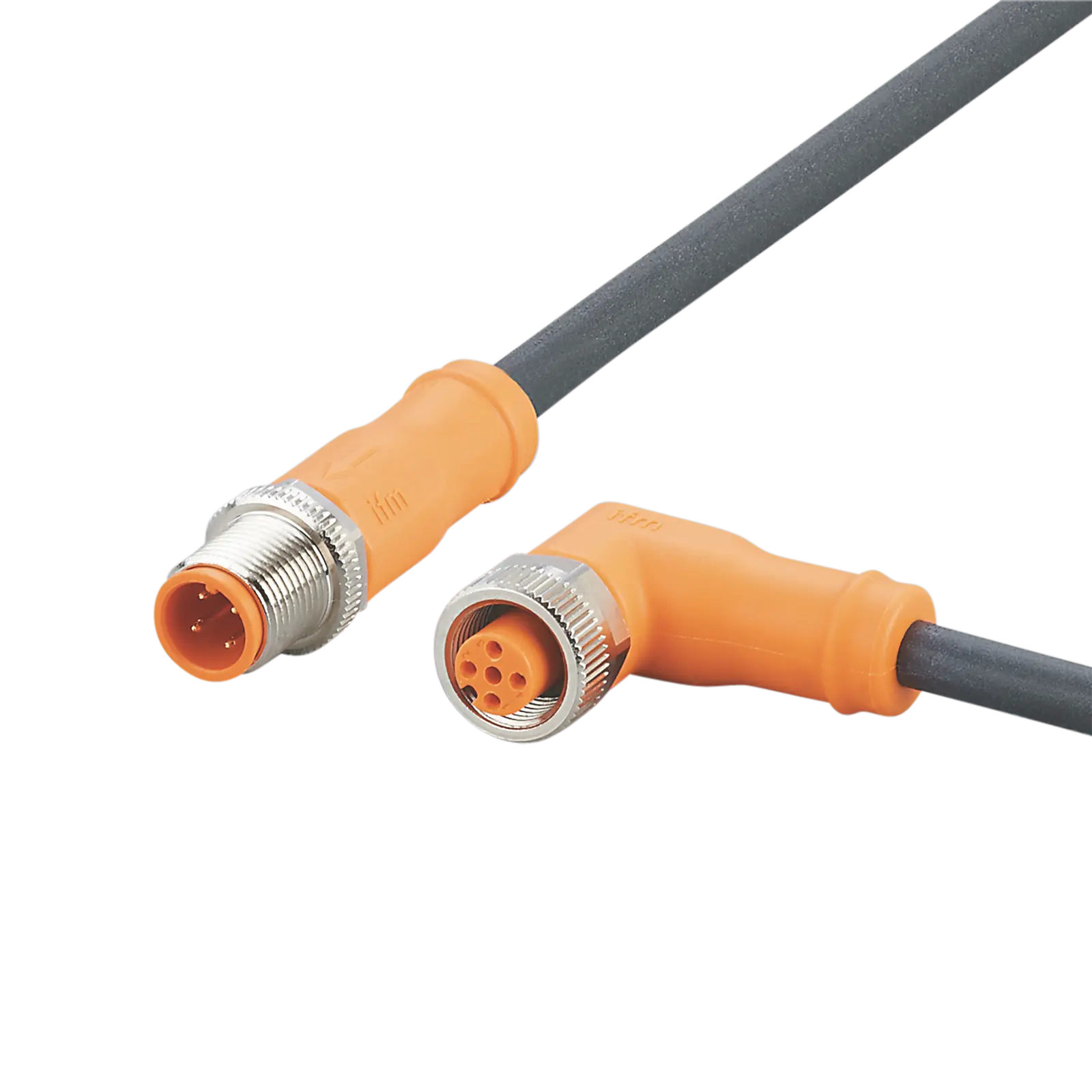Produktfoto 1 von Verbindungskabel <250VAC 1m PUR Gehäuse TPU orange FKM IP65/67-69K