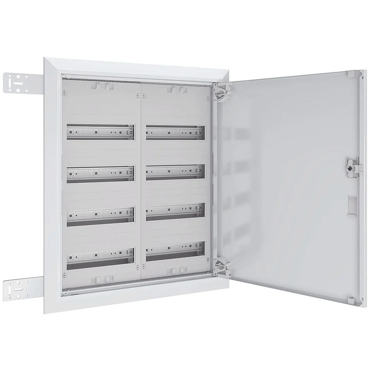 Produktfoto 1 von Flachverteiler UP/HW,110 mm tief,IP 30,SK II,2x4-reihig, Komplettschrank für