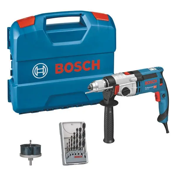 Produktfoto 1 von Schlagbohrmaschine GSB 24-2, mit 7-teiligem Holzbohrer-Set, Lochsäge-Set