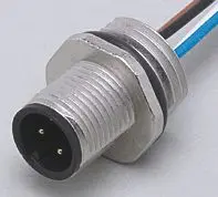 Produktfoto 1 von Einbaustecker <250VAC 0,08m PVC Gehäuse Zinkdruckguss vernickelt IP68