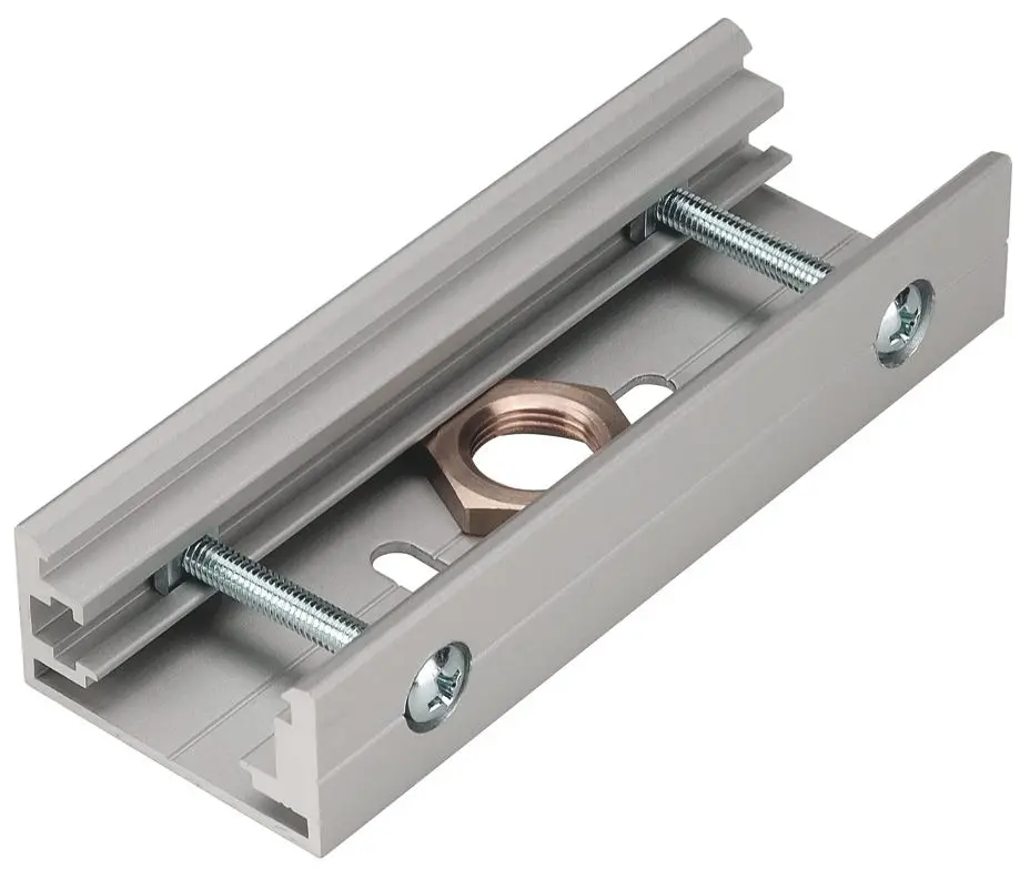 Produktfoto 1 von EUTRAC Stossstellenverbinder f.3Ph.Schiene silbergrau