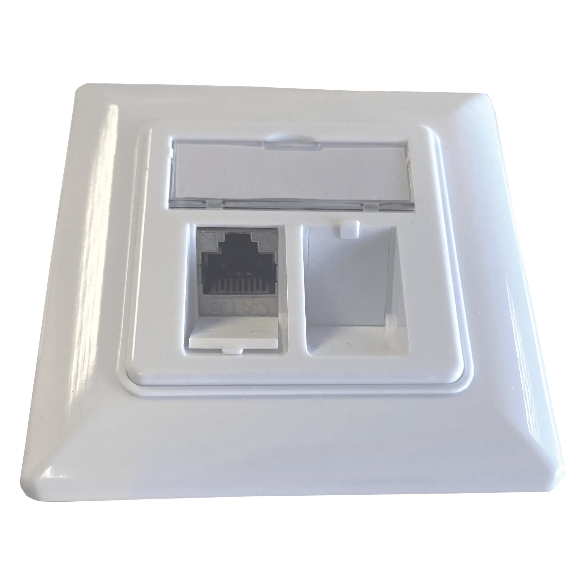 Produktfoto 1 von Keystone Anschlussdose UP CAT6A m.2xRJ45 Module