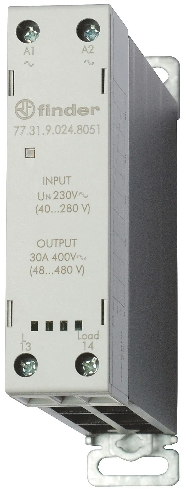 Produktfoto 1 von Relais mit 1 SSR-Kontakt 30A/60-440VAC Einschaltstrom 520A 10ms Eing. 4-32VDC