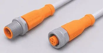 Produktfoto 1 von Verbindungskabel <60VAC 1m PUR Gehäuse TPU orange FKM IP65/67-69K
