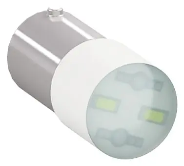 Produktfoto 1 von BA9S24LEDB LED weiß 24V AC/DC BA9s für Lampenblöcke P9PDNxx + P9PDTxx