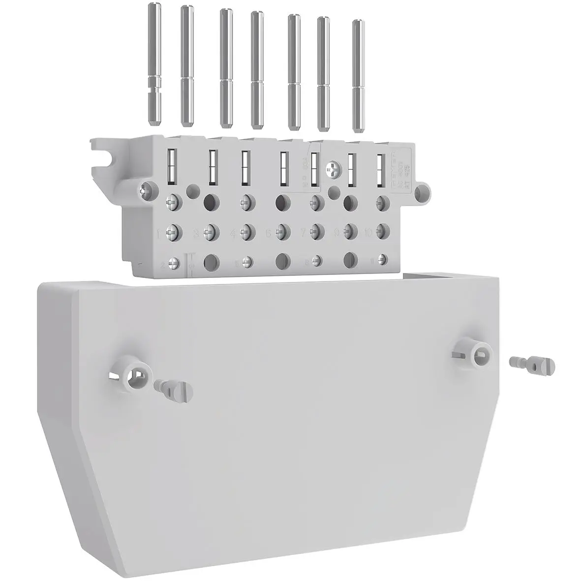 Produktfoto 1 von Zählersteckklemme DS 63A 7p VDE mit Steckerstiften und Plombierhaube