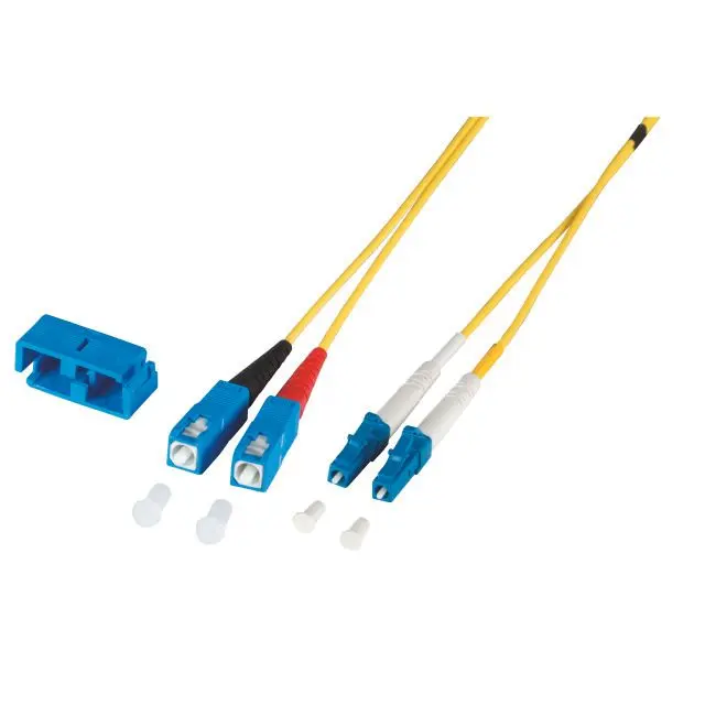 Duplex Jumper LC-SC 9/125µ 2m OS2 LSZH gelb