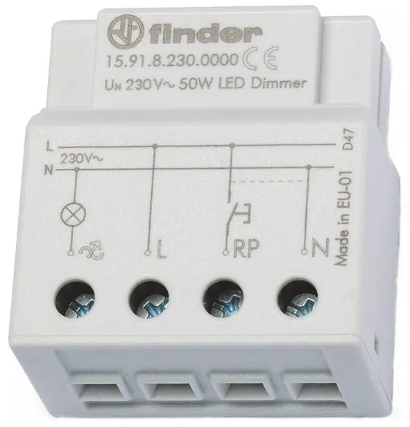 Produktfoto 1 von Dimmer elektronisch kleine Bauart für UP-Dose/Schalterdose dimmbare LED-Lampen