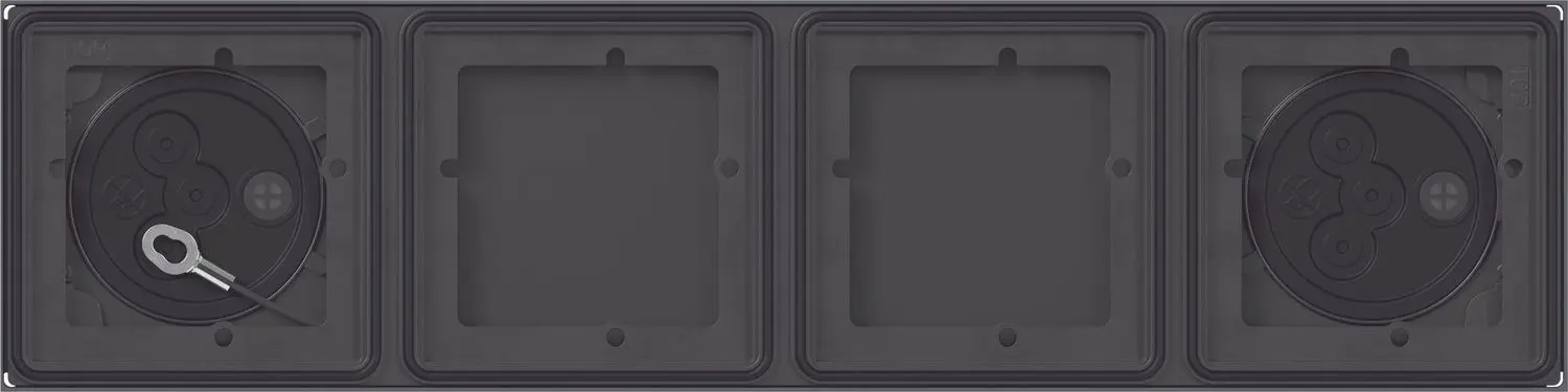 Produktfoto 1 von AP-Gehäuse 4 Module 1x4 System 106 Anthrazit