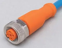 Produktfoto 1 von Anschlusskabel m.Buchse 2m PUR Geh. TPU orange FKM IP67