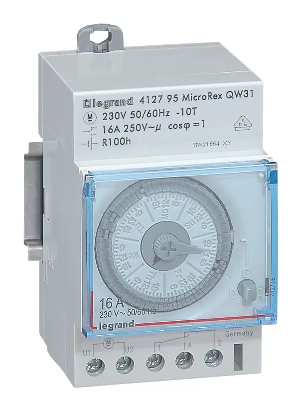 Produktfoto 1 von MicroRex QW31 Wochenzeitschaltuhr m.Gangreserve 230V50/60Hz,1Kanal,3TE
