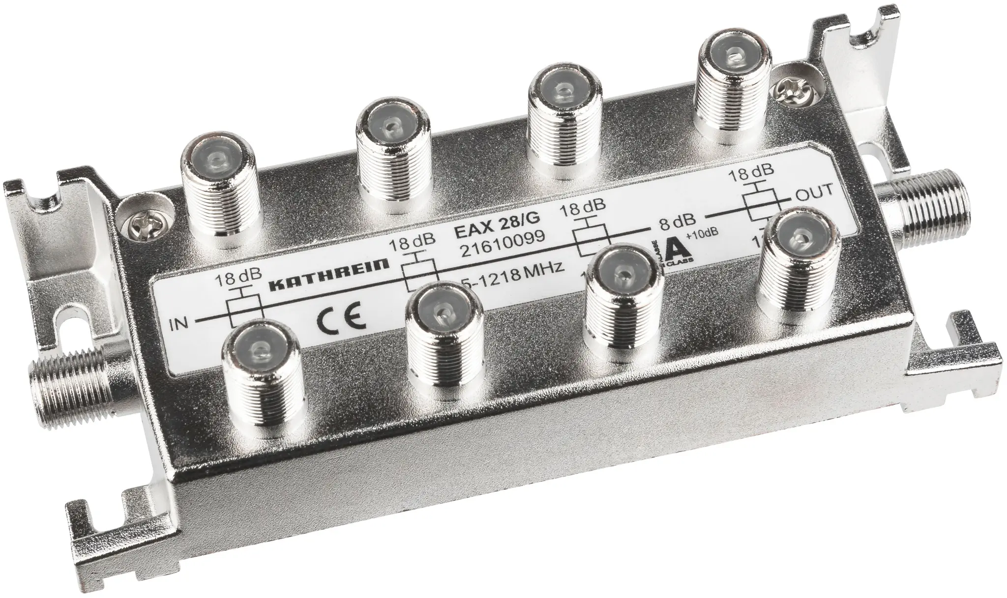 Produktfoto 1 von 8fach F-Endabzweiger 5-1218MHz F-Connector Kl.A Vodafone-/KDG-Freigabe