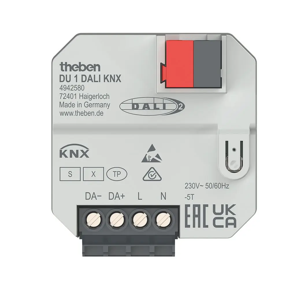 Produktfoto 1 von 1-fach KNX Funk-DALI-Aktor KNX TP, Unterputz, Data Secure, DALI-2